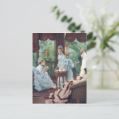 Victoriaans House Party Tea Mode Tissot Uitnodiging Briefkaart (Staand voorkant)