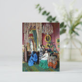 Victoriaans House Party Women Mannen Music schilde Briefkaart (Staand voorkant)