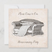  Victoriaans Housewarming Open House Party Kaart (Voorkant)