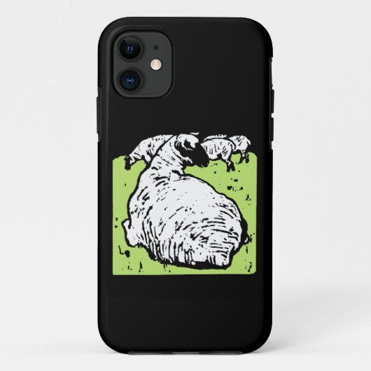 Victoriaans hout gesneden witte schapen of lammere Case-Mate iPhone case (Achterkant)