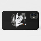 Victoriaans hout gesneden witte zwanen zwemmen Case-Mate iPhone case (Achterkant (horizontaal))