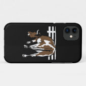 Victoriaans houtgesneden bruine Koe Case-Mate iPhone Case (Achterkant (horizontaal))