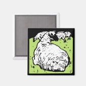 Victoriaans houtsnede Boerderij Dierenmagneten Sch Magneet (Voorkant / Achterkant)