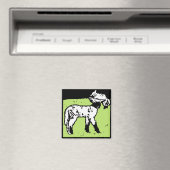 Victoriaans houtsnede Boerderij Diermagneten Lamme Magneet (Insitu (Vaatwasser))