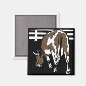 Victoriaans houtsnede boerderijdieren Koeien Magneet (Voorkant / Achterkant)