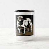 Victoriaans houtsnede Bulldog op Mok (Midden)