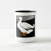 Victoriaans houtsnede eenden op Mok (Midden)