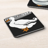 Victoriaans houtsnede eenden op Onderzetter (Linkerzijde)