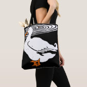 Victoriaans Houtsnede Eenden op Tas (Dichtbij)