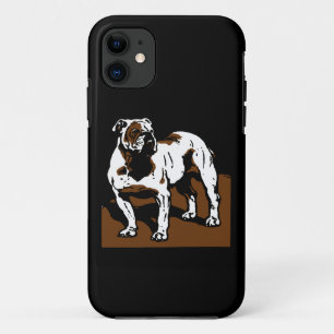 Victoriaans houtsnede Engelse bulldog iPhone 11 Hoesje