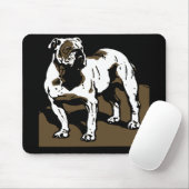 Victoriaans houtsnede Engelse Bulldog Mousepad Muismat (Met muis)