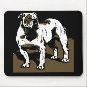 Victoriaans houtsnede Engelse Bulldog Mousepad Muismat (Voorkant)