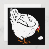 Victoriaans Houtsnede Farm Animals Chicken and Egg Aankondiging (Voorkant / Achterkant)