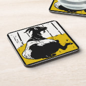 Victoriaans houtsnede geiten op Onderzetter (Linkerzijde)