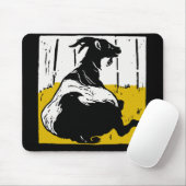 Victoriaans houtsnede geitenmousepad muismat (Met muis)