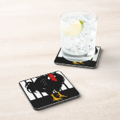 Victoriaans houtsnede haan op Onderzetter (Rechterzijde)