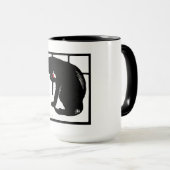 Victoriaans houtsnede kitty kat op Mok (Voorkant rechts)