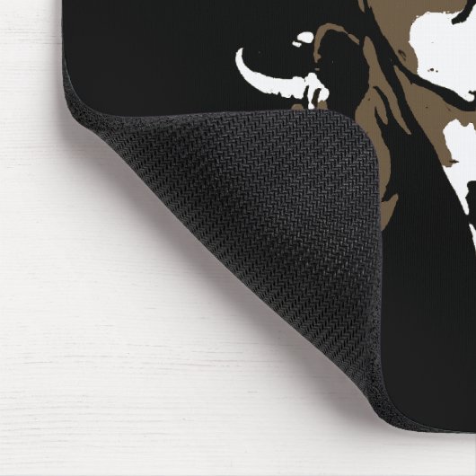 Victoriaans houtsnede Koe Mousepad Muismat (Hoek)