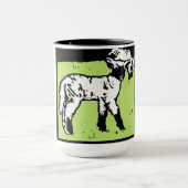 Victoriaans houtsnede lammeren op Mok (Midden)