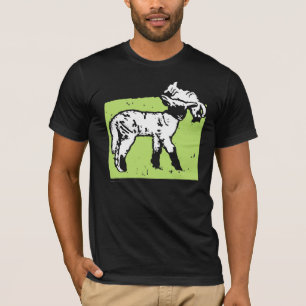 Victoriaans houtsnede lammeren op T Shirt