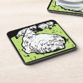 Victoriaans houtsnede schapen op Onderzetter (Linkerzijde)