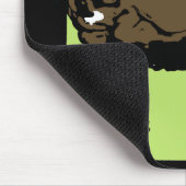 Victoriaans houtsnede varken of varken mousepad muismat (Hoek)