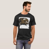 Victoriaans houtsnede varken op T Shirt (Voorkant volledig)