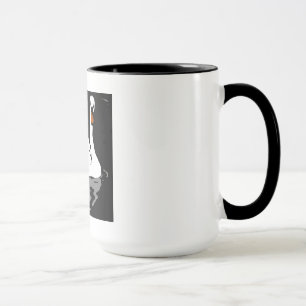 Victoriaans houtsnede zwanen op Mok