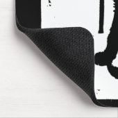 Victoriaans houtsnede zwarte kat mousepad muismat (Hoek)