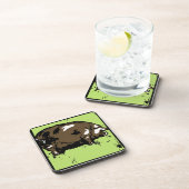 Victoriaans houtsnijvarkens op Onderzetter (Rechterzijde)