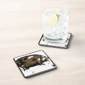 Victoriaans houtsnijvarkens op Onderzetter (Rechterzijde)