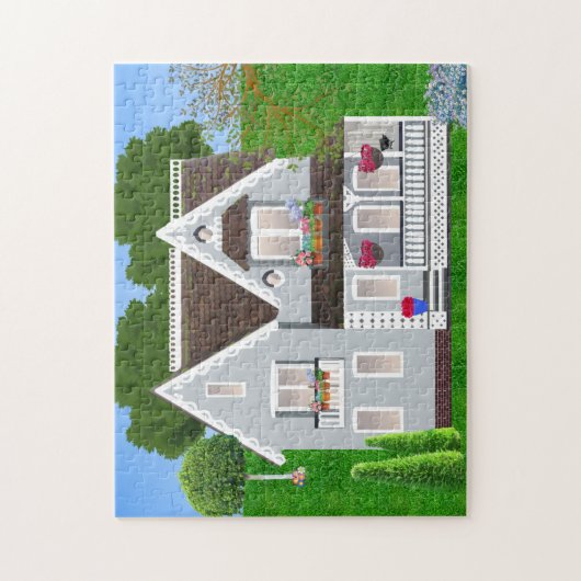VICTORIAANS HUIS ART puzzel Legpuzzel (Verticaal)