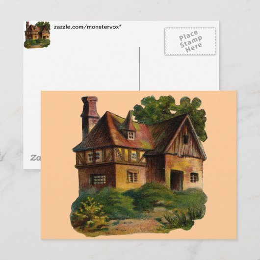 Victoriaans Huis Briefkaart (Voorkant / Achterkant)