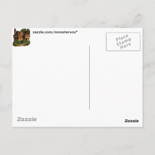 Victoriaans Huis Briefkaart (Achterkant)