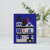 Victoriaans Huis Briefkaart (Staand voorkant)