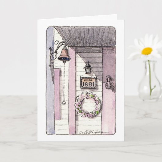 Victoriaans Huis Detail Chautauqua Folded Kaart (Kleine Plant)