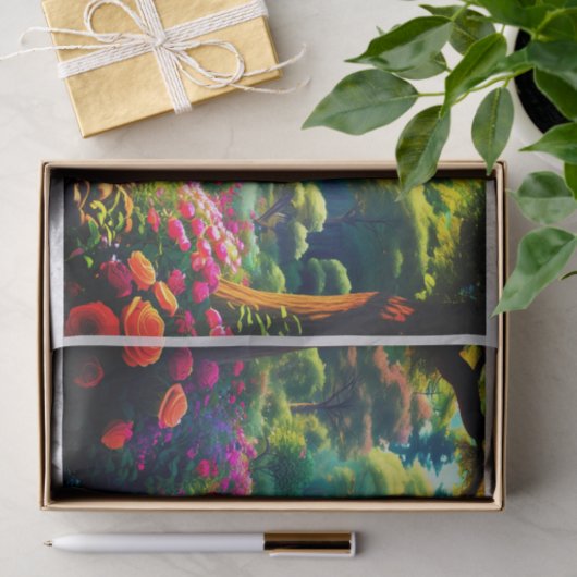 Victoriaans huis in het Bos Tissuepapier (Geschenk)