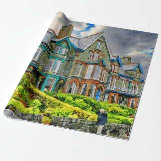 Victoriaans huis in Keswick geschilderd in waterve Cadeaupapier