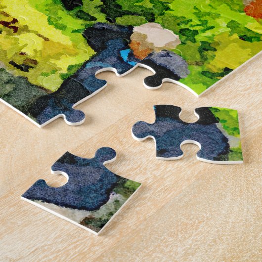 Victoriaans huis in Keswick geschilderd in waterve Legpuzzel (Zijkant)