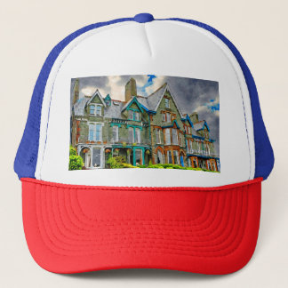 Victoriaans huis in Keswick geschilderd in waterve Trucker Pet