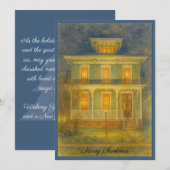 Victoriaans huis kerstkaart (Voorkant / Achterkant)