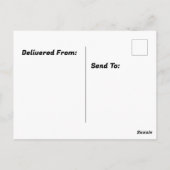 Victoriaans huis met halte teken door het briefkaart (Achterkant)