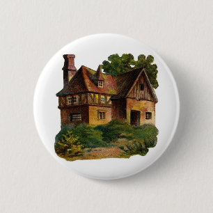 Victoriaans Huis Ronde Button 5,7 Cm