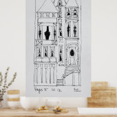 Victoriaans Huis | San Francisco, Californië Poster (Keuken)