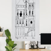 Victoriaans Huis | San Francisco, Californië Poster (Thuiskantoor)