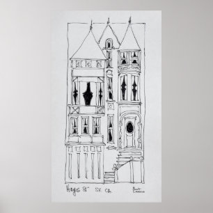 Victoriaans Huis   San Francisco, Californië Poster