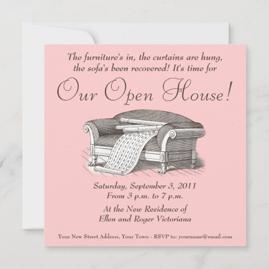 Victoriaans huishouding / Open House Kaart (Achterkant)
