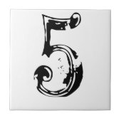 Victoriaans huisnummers tegeltje (Voorkant)