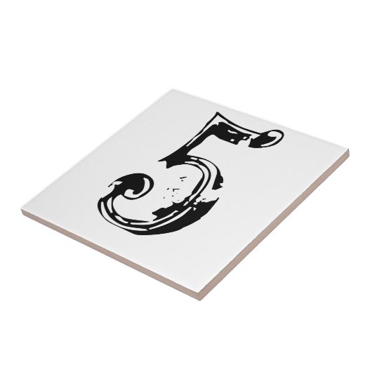 Victoriaans huisnummers tegeltje (Zijkant)