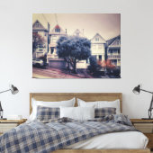 Victoriaans huizen in San Francisco Canvas Afdruk (Insitu (Slaapkamer))